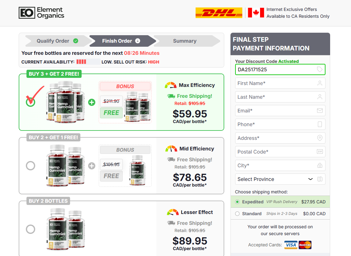 Element Organics Hemp Gummies Canada
