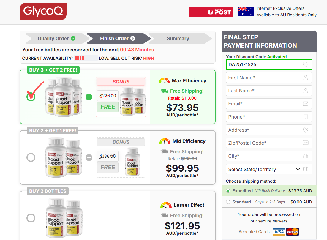 GlycoQ Blood Support Capsules Australia