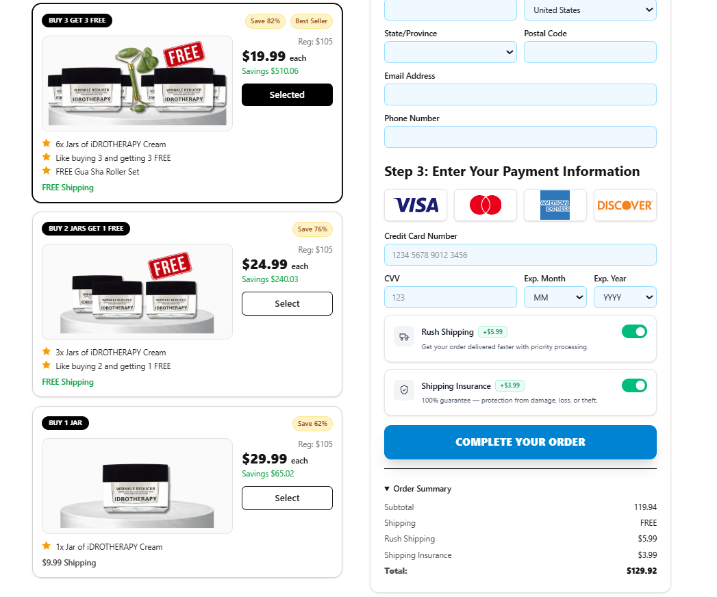 Idrotherapy Wrinkle Reducer Cream Idrotherapy Wrinkle Reducer Cream
