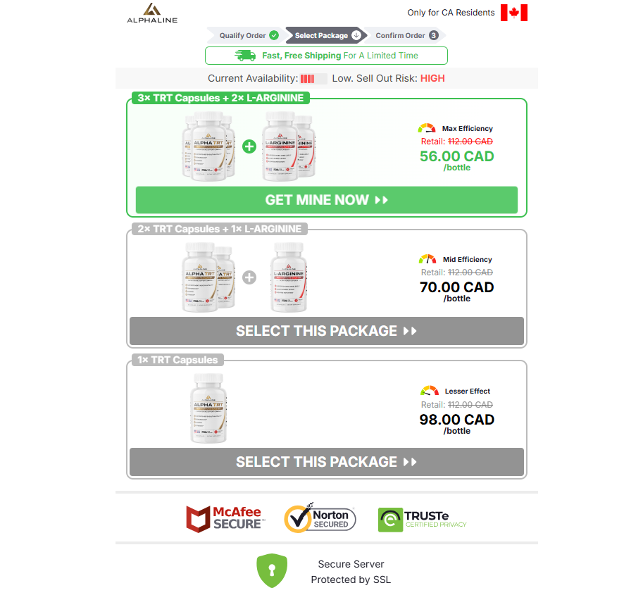 ALPHALINE TRT ME Capsules Canada