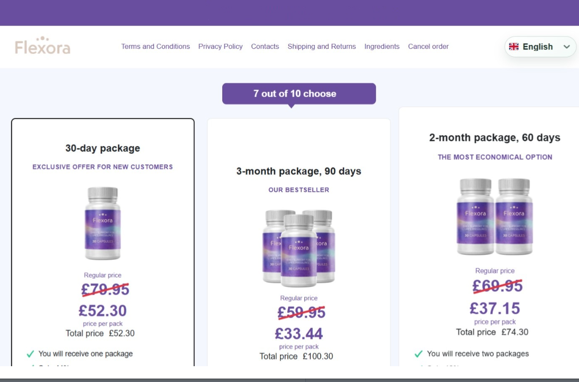 Flexora Joint Capsules UK Flexora Joint Capsules UK